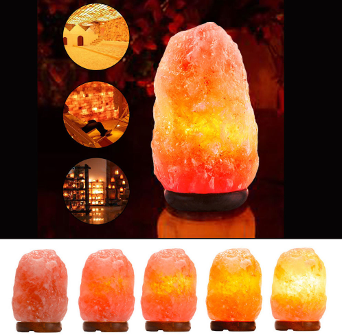 Rose Crystal Salt Lamp – Elegant Bedside Night Light & Natural Health Enhancer