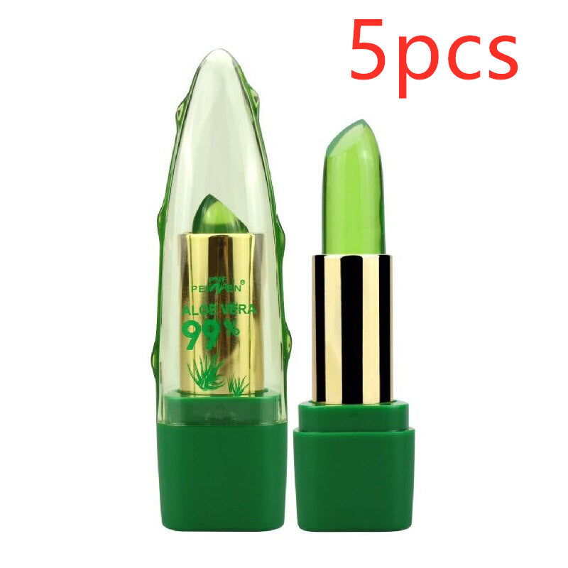 Aloe Vera Magic: Color-Changing Lipstick Gloss - Your Exclusive Shade, Direct from Eastern Herbal Mastery