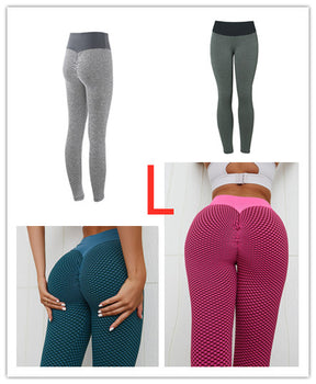 Sculpt & Define: Seamless Plaid Leggings with High Waist Control