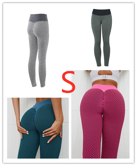 Sculpt & Define: Seamless Plaid Leggings with High Waist Control