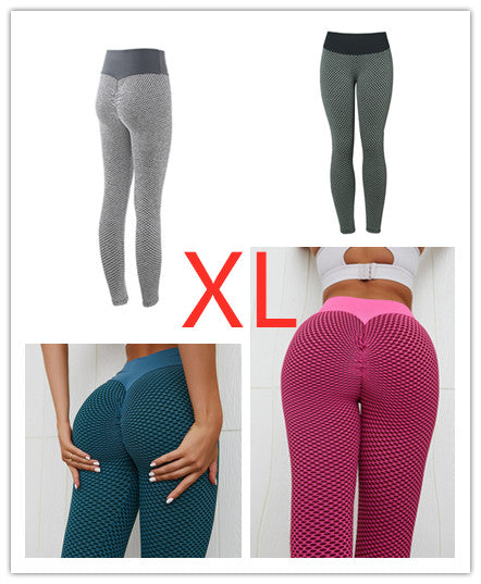 Sculpt & Define: Seamless Plaid Leggings with High Waist Control