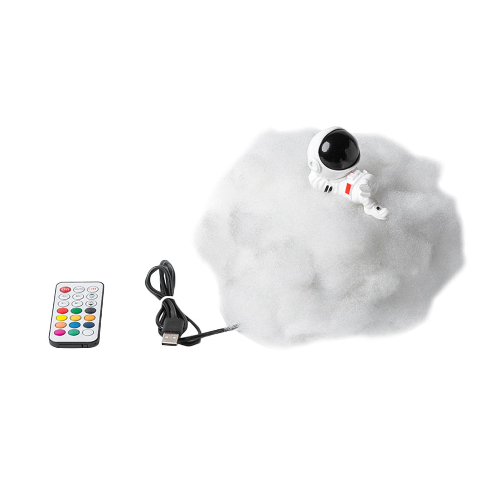 LED Astronaut on Cloud Night Light – Colorful Rainbow Effect for Children's Delight