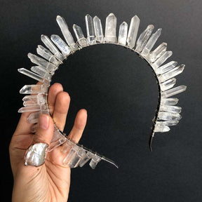 Crystal Crown: Elegance and Energy in a Natural Quartz Headband