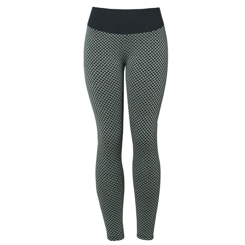 Sculpt & Define: Seamless Plaid Leggings with High Waist Control