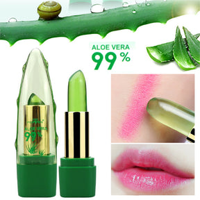 Aloe Vera Magic: Color-Changing Lipstick Gloss - Your Exclusive Shade, Direct from Eastern Herbal Mastery