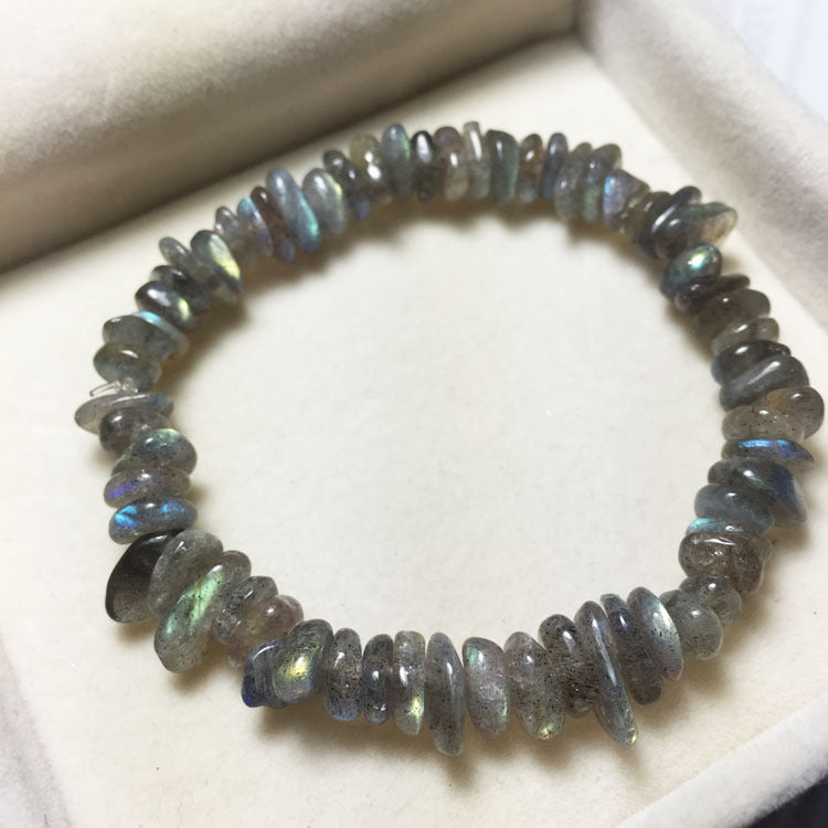 Mystical Luminescence: Unisex Grey Moonstone Bracelet