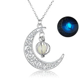 Celestial Luminescence: Fashion Moon Glowing Stone Necklace - A Trending Enchantress