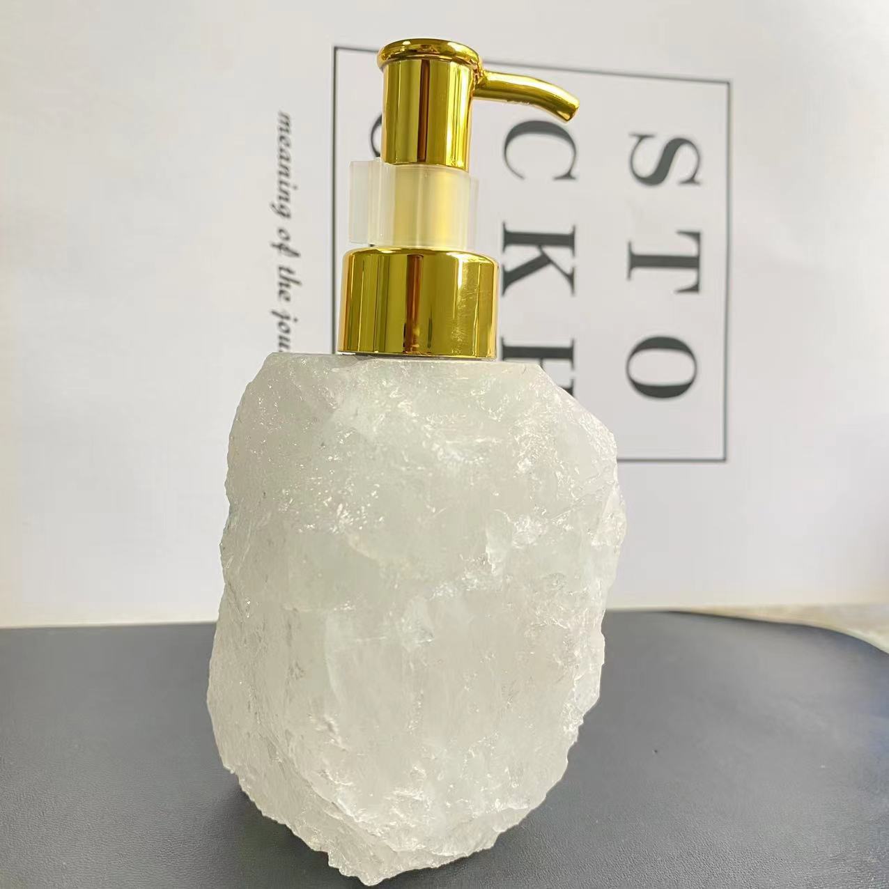 Vibrant Elixirs: Natural Crystal Stone Bottle Collection