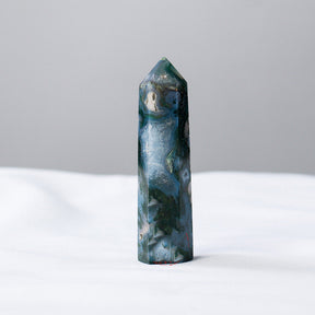 Experience the Power of Natural Agate with our Crystal Single Pointed Column - Perfect for Healing and Decoration