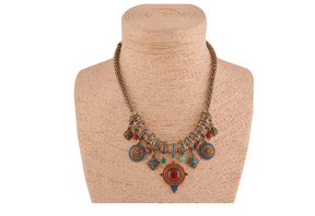 Bohemian Retro Crystal Necklace with Stunning Pendant