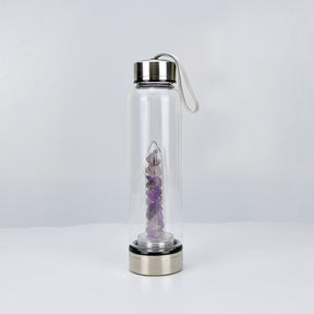 Natural Crystal Stone Energy Infused Water Bottle - Hydrate with Healing Power