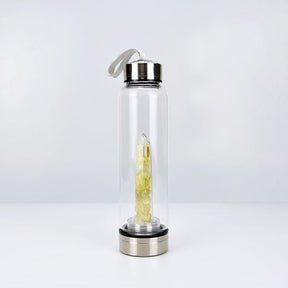 Natural Crystal Stone Energy Infused Water Bottle - Hydrate with Healing Power