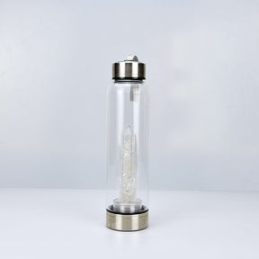 Natural Crystal Stone Energy Infused Water Bottle - Hydrate with Healing Power