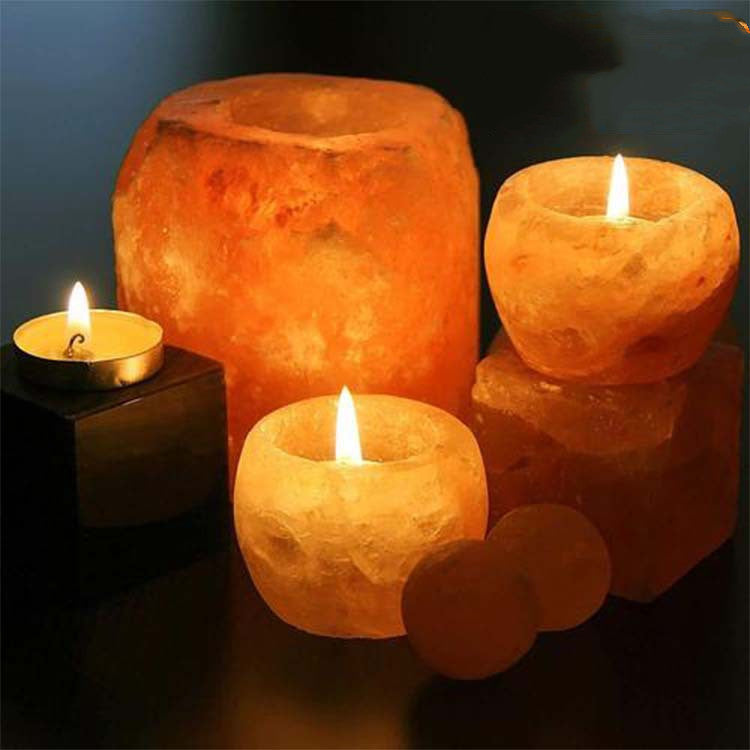 Himalayan Rose Salt Candle Holder - Experience the Healing Power of Natural Himalayan Salt!