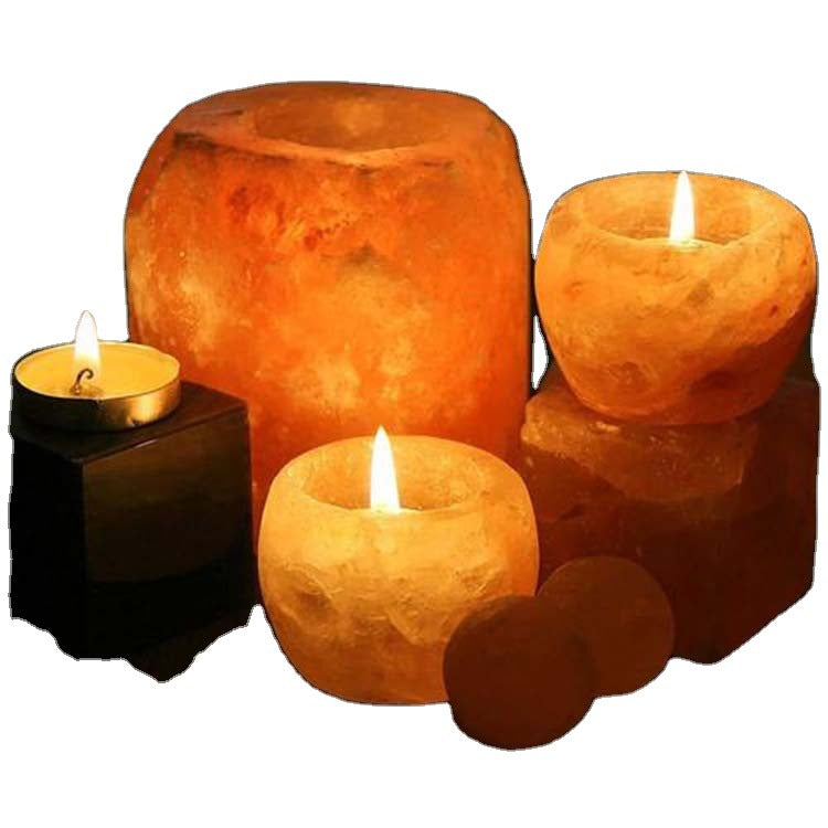 Himalayan Rose Salt Candle Holder - Experience the Healing Power of Natural Himalayan Salt!