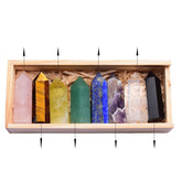 Discover the Power of Crystals with Our Ultimate Collection - 8 Hexagonal Points Wooden Box Set