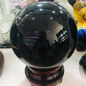 Experience the Mystical Powers of Obsidian Crystal Ball: Elevate Your Meditation and Energy with Our Premium Quality Crystal Ball