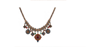 Bohemian Retro Crystal Necklace with Stunning Pendant