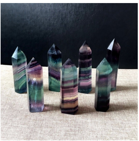 Natural Fluorite Crystal Column - Hand-Polished for Stunning Beauty and Healing Energy