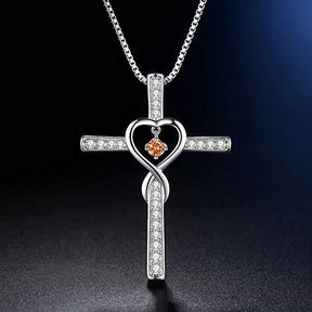 Get the Perfect Blend of Elegance and Spirituality with Our Inlaid Zircon Cross Pendant - Available in 12 Sparkling Colors!