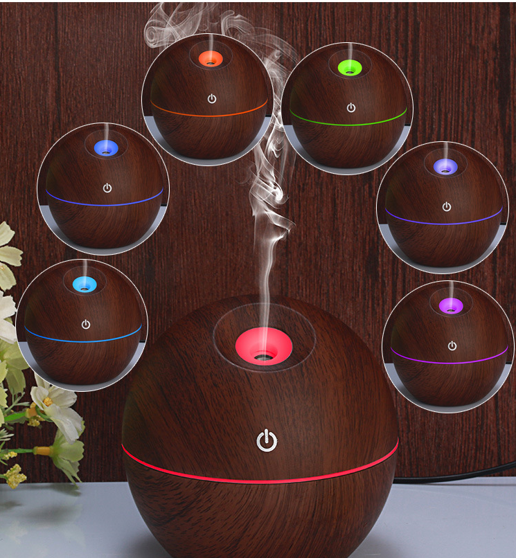 USB Aroma Essential Oil Ultrasonic Cold Steam Diffuser Air Humidifier with LED Night Light