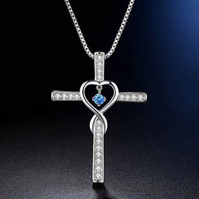 Get the Perfect Blend of Elegance and Spirituality with Our Inlaid Zircon Cross Pendant - Available in 12 Sparkling Colors!