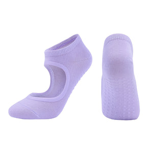 Luxurious Combed Cotton Yoga Socks with Traction - Enhance Your Practice Today!