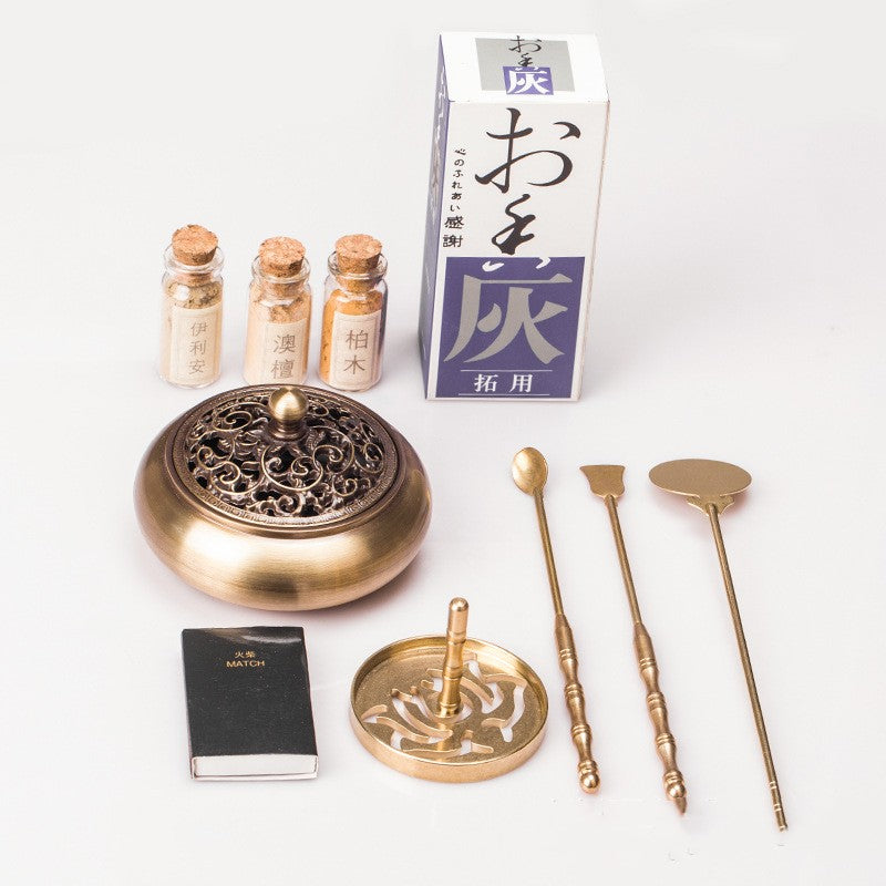 Experience the Calming Benefits of Zhuan Incense with Our Pure Copper Incense Burner Kit