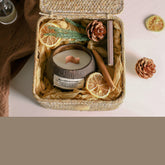 Coconut Shell Handmade Scented Candles gift box with Soy Wax and Wooden Wicks - Natural Aromatherapy for Home and Spa