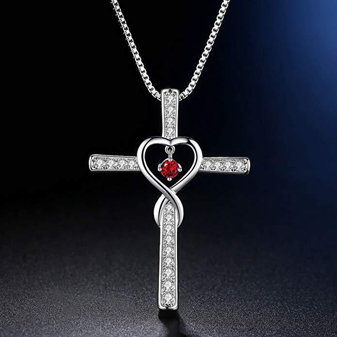 Get the Perfect Blend of Elegance and Spirituality with Our Inlaid Zircon Cross Pendant - Available in 12 Sparkling Colors!