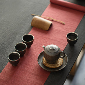 Experience the Timeless Elegance of Retro Japanese Style with our Ceremony Ceramic Tea Set with Matching Cups