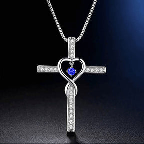 Get the Perfect Blend of Elegance and Spirituality with Our Inlaid Zircon Cross Pendant - Available in 12 Sparkling Colors!