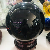 Experience the Mystical Powers of Obsidian Crystal Ball: Elevate Your Meditation and Energy with Our Premium Quality Crystal Ball