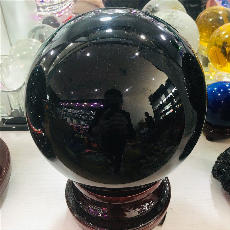 Experience the Mystical Powers of Obsidian Crystal Ball: Elevate Your Meditation and Energy with Our Premium Quality Crystal Ball