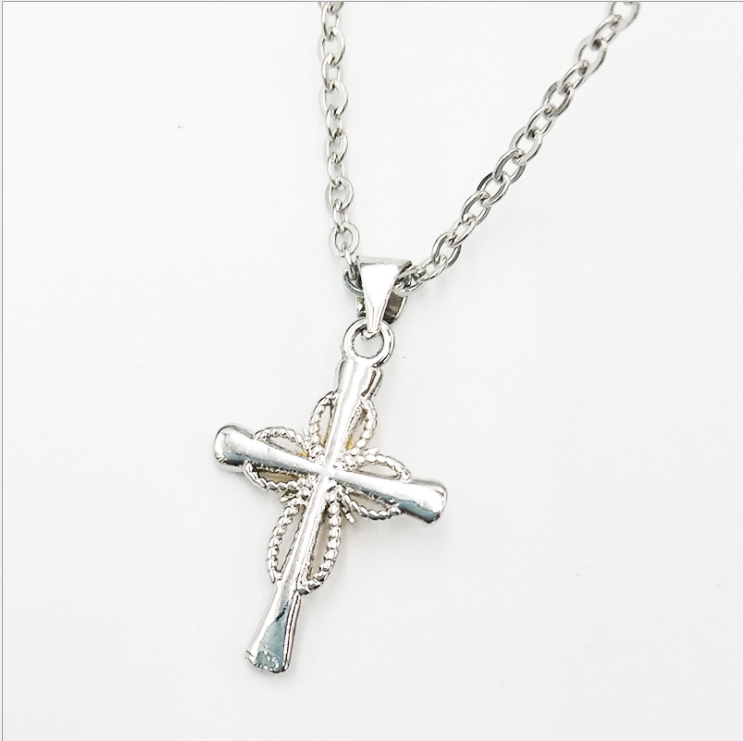 Sparkling Octagonal Star Cross Pendant with Blazing Crystal - Elegant and Dazzling Jewelry Piece